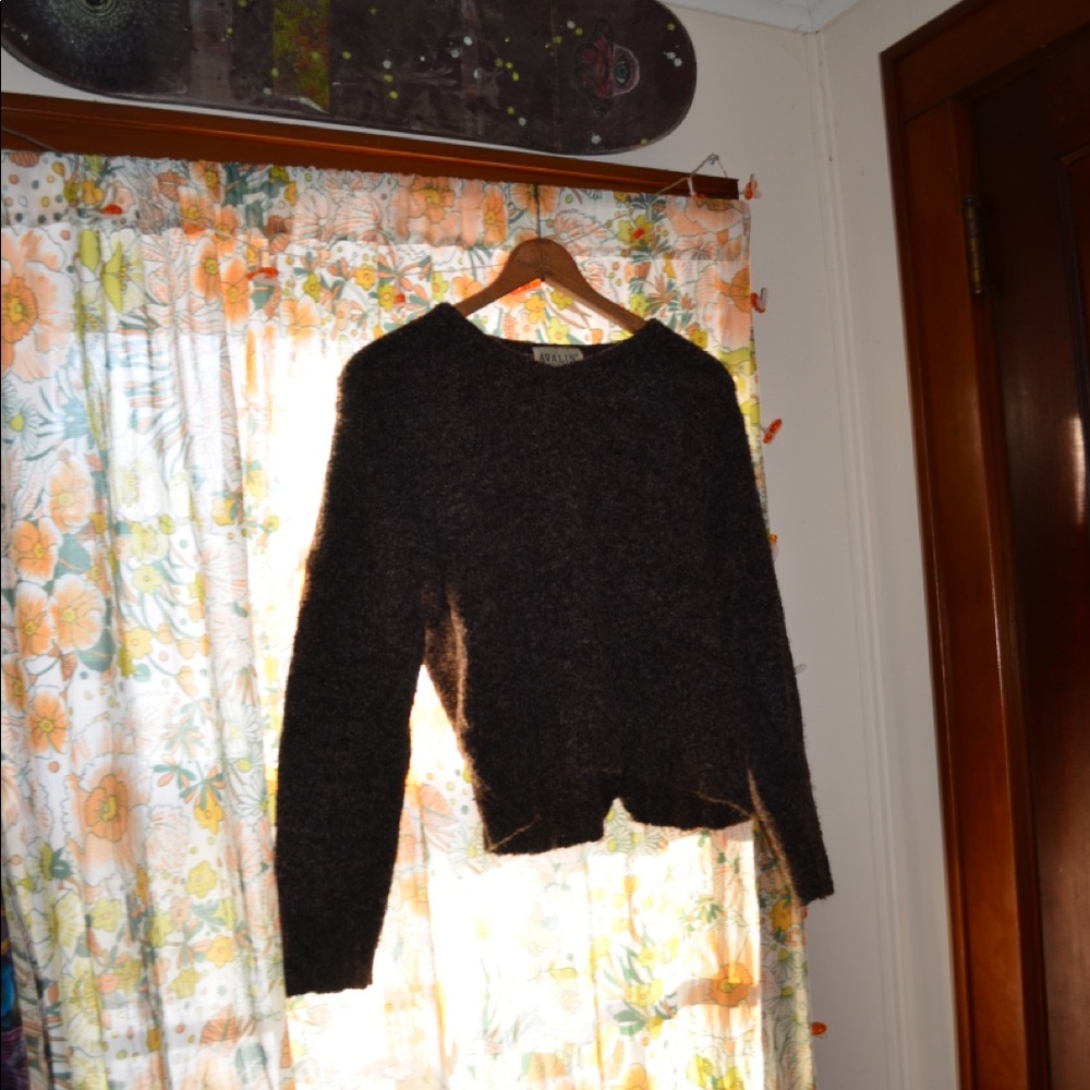 Vintage Brown Speckled Fuzzy Sweater Size M